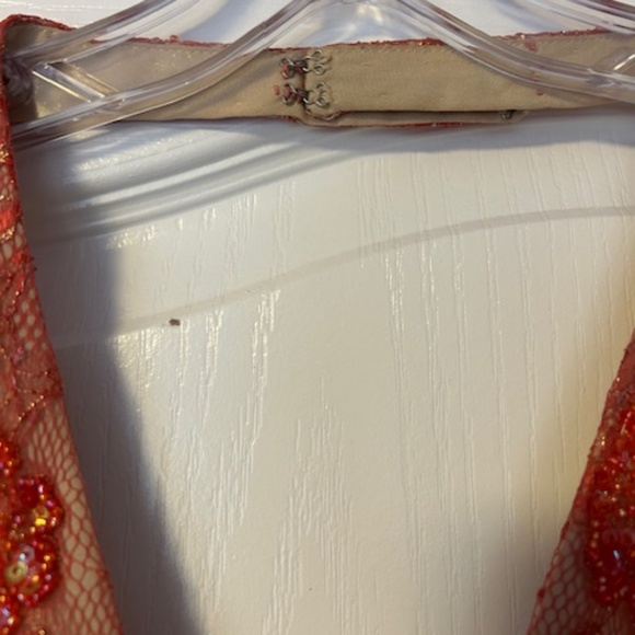 Jovani orange formal gown - Size 10 - Picture 5 of 7